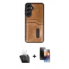 MARSİLYAN™- Galaxy A35 5G Kılıf Yörünge Işık Serisi - Siyah 3D Antistatik Mat Seramik Nano Ekran Koruyucu + Kamera Lens Koruma Cam - SF