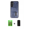 MARSİLYAN™- Galaxy A35 5G Kılıf Yörünge Işık Serisi - Siyah 6D Antistatik Mat Seramik Hayalet Nano Ekran Koruyucu + Raze Metal Kamera Lens - GS