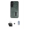 MARSİLYAN™- Galaxy A35 5G Kılıf Yörünge Işık Serisi - Siyah Joko Magic 5D Cam + Kamera Lens Koruma Cam - SF