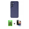 MARSİLYAN™- Galaxy A35 5G Kılıf Zirve Form - Siyah 3D Antistatik Mat Seramik Nano Ekran Koruyucu + Raze Metal Kamera Lens - SH