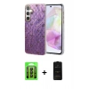 MARSİLYAN™- Galaxy A35 5G Kılıf Zirve Modern Prime - Siyah 6D Antistatik Mat Seramik Hayalet Nano Ekran Koruyucu + Raze Metal Kamera Lens - SH