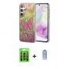 MARSİLYAN™- Galaxy A35 5G Kılıf Zirve Modern Prime - Siyah Joko Magic 5D Cam + Siyah Raze Metal Kamera Lens