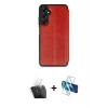MARSİLYAN™- Galaxy A35 5G Kılıf Zirve Yansıma Serisi - Siyah 3D Antistatik Seramik Nano Ekran Koruyucu + Kamera Lens Koruma Cam - SF