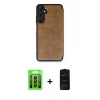 MARSİLYAN™- Galaxy A35 5G Kılıf Zirve Yansıma Serisi - Siyah 6D Antistatik Mat Seramik Hayalet Nano Ekran Koruyucu + Raze Metal Kamera Lens - SH