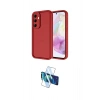 MARSİLYAN™- Galaxy A36 Kılıf Yankı Yansıma Özel Seri - Siyah 3D Antistatik Cam Ekran Koruyucu