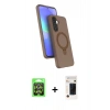 MARSİLYAN™- Galaxy A37 5G Kılıf İz Işık Koleksiyonu - Şeffaf 3D Antistatik Hayalet Cam Ekran Koruyucu + Raze Metal Kamera Lens - GS