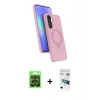 MARSİLYAN™- Galaxy A37 5G Kılıf İz Işık Koleksiyonu - Şeffaf 3D Antistatik Seramik Nano Ekran Koruyucu + Raze Metal Kamera Lens - SH
