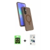 MARSİLYAN™- Galaxy A37 5G Kılıf İz Işık Koleksiyonu - Şeffaf 3D Antistatik Seramik Nano Ekran Koruyucu + Raze Metal Kamera Lens - SH