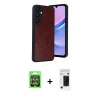 MARSİLYAN™- Galaxy A37 5G Kılıf Kıvılcım Işık Serisi - Şeffaf 3D Antistatik Hayalet Cam Ekran Koruyucu + Raze Metal Kamera Lens - GS