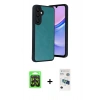 MARSİLYAN™- Galaxy A37 5G Kılıf Kıvılcım Işık Serisi - Şeffaf 3D Antistatik Seramik Nano Ekran Koruyucu + Raze Metal Kamera Lens - SH