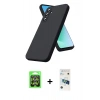 MARSİLYAN™- Galaxy A37 5G Kılıf Kozmos Yansıma Özel Seri - Şeffaf 3D Antistatik Cam Ekran Koruyucu + Raze Metal Kamera Lens - GS