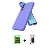 MARSİLYAN™- Galaxy A37 5G Kılıf Kozmos Yansıma Özel Seri - Şeffaf 3D Antistatik Hayalet Cam Ekran Koruyucu + Raze Metal Kamera Lens - SH