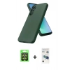 MARSİLYAN™- Galaxy A37 5G Kılıf Kozmos Yansıma Özel Seri - Şeffaf 3D Antistatik Seramik Nano Ekran Koruyucu + Raze Metal Kamera Lens - GS