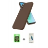 MARSİLYAN™- Galaxy A37 5G Kılıf Kozmos Yansıma Özel Seri - Şeffaf Pasifik Cam Ekran Koruyucu + Raze Metal Kamera Lens - GS