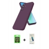 MARSİLYAN™- Galaxy A37 5G Kılıf Kozmos Yansıma Özel Seri - Şeffaf Pasifik Cam Ekran Koruyucu + Raze Metal Kamera Lens - GS