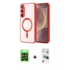MARSİLYAN™- Galaxy A37 5G Kılıf Nova Işık Özel Seri - Şeffaf 3D Antistatik Seramik Nano Ekran Koruyucu + Raze Metal Kamera Lens - SH