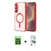 MARSİLYAN™- Galaxy A37 5G Kılıf Nova Işık Özel Seri - Şeffaf 3D Antistatik Seramik Nano Ekran Koruyucu + Raze Metal Kamera Lens - GS