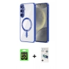 MARSİLYAN™- Galaxy A37 5G Kılıf Nova Işık Özel Seri - Şeffaf 3D Antistatik Seramik Nano Ekran Koruyucu + Raze Metal Kamera Lens - SH