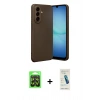 MARSİLYAN™- Galaxy A37 5G Kılıf Nova Işık - Şeffaf Pasifik Cam Ekran Koruyucu + Raze Metal Kamera Lens - SH