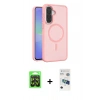 MARSİLYAN™- Galaxy A37 5G Kılıf Siluet Minimal Prime - Şeffaf 3D Antistatik Seramik Nano Ekran Koruyucu + Raze Metal Kamera Lens - SH