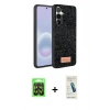 MARSİLYAN™- Galaxy A37 5G Kılıf Vadi Klasik Serisi - Şeffaf Pasifik Cam Ekran Koruyucu + Raze Metal Kamera Lens - SH