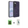 MARSİLYAN™- Galaxy A37 5G Kılıf Vadi Klasik Serisi - Şeffaf Pasifik Cam Ekran Koruyucu + Raze Metal Kamera Lens - SH