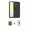MARSİLYAN™- Galaxy A37 5G Kılıf Yankı Yansıma Özel Seri - Şeffaf Pasifik Cam Ekran Koruyucu + Raze Metal Kamera Lens - GS