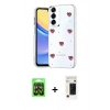 MARSİLYAN™- Galaxy A37 5G Kılıf Yörünge Form - Şeffaf 3D Antistatik Hayalet Cam Ekran Koruyucu + Raze Metal Kamera Lens - SH