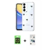 MARSİLYAN™- Galaxy A37 5G Kılıf Yörünge Form - Şeffaf 3D Antistatik Seramik Nano Ekran Koruyucu + Raze Metal Kamera Lens - SH