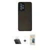 MARSİLYAN™- Galaxy A52 Kılıf Ahenk Çizgi Serisi - Siyah 6D Mat Seramik Hayalet Nano Ekran Koruyucu + Kamera Lens Koruma Cam - SF