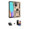 MARSİLYAN™- Galaxy A52 Kılıf Ahenk Klasik Koleksiyonu - Siyah 3D Antistatik Mat Seramik Nano Ekran Koruyucu + Kamera Lens Koruma Cam - SF