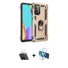 MARSİLYAN™- Galaxy A52 Kılıf Ahenk Klasik Koleksiyonu - Siyah 3D Antistatik Seramik Nano Ekran Koruyucu + Kamera Lens Koruma Cam - SF
