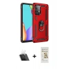 MARSİLYAN™- Galaxy A52 Kılıf Ahenk Klasik Koleksiyonu - Siyah Mat Seramik Nano Ekran Koruyucu + Kamera Lens Koruma Cam - SF