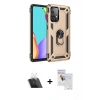 MARSİLYAN™- Galaxy A52 Kılıf Ahenk Klasik Koleksiyonu - Siyah Seramik Nano Ekran Koruyucu + Kamera Lens Koruma Cam - SF