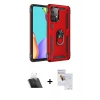MARSİLYAN™- Galaxy A52 Kılıf Ahenk Klasik Koleksiyonu - Siyah Seramik Nano Ekran Koruyucu + Kamera Lens Koruma Cam - SF