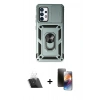 MARSİLYAN™- Galaxy A52 Kılıf Ahenk Klasik - Siyah 3D Antistatik Mat Seramik Nano Ekran Koruyucu + Kamera Lens Koruma Cam - SF