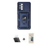 MARSİLYAN™- Galaxy A52 Kılıf Ahenk Klasik - Siyah 6D Mat Seramik Hayalet Nano Ekran Koruyucu + Kamera Lens Koruma Cam - SF