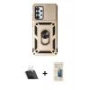 MARSİLYAN™- Galaxy A52 Kılıf Ahenk Klasik - Siyah 6D Mat Seramik Hayalet Nano Ekran Koruyucu + Kamera Lens Koruma Cam - SF