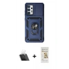 MARSİLYAN™- Galaxy A52 Kılıf Ahenk Klasik - Siyah Mat Seramik Nano Ekran Koruyucu + Kamera Lens Koruma Cam - SF