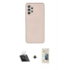 MARSİLYAN™- Galaxy A52 Kılıf Ahenk Serisi - Siyah 6D Mat Seramik Hayalet Nano Ekran Koruyucu + Kamera Lens Koruma Cam - SF