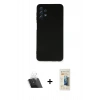 MARSİLYAN™- Galaxy A52 Kılıf Ahenk Serisi - Siyah 6D Mat Seramik Hayalet Nano Ekran Koruyucu + Kamera Lens Koruma Cam - SF