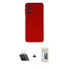 MARSİLYAN™- Galaxy A52 Kılıf Ahenk Serisi - Siyah 6D Mat Seramik Hayalet Nano Ekran Koruyucu + Kamera Lens Koruma Cam - SF