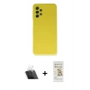 MARSİLYAN™- Galaxy A52 Kılıf Ahenk Serisi - Siyah Mat Seramik Nano Ekran Koruyucu + Kamera Lens Koruma Cam - SF