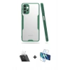 MARSİLYAN™- Galaxy A52 Kılıf Atlas Asil Serisi - Siyah 3D Antistatik Cam Ekran Koruyucu + Kamera Lens Koruma Cam - SF