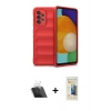 MARSİLYAN™- Galaxy A52 Kılıf Atlas Koleksiyonu - Siyah 6D Mat Seramik Hayalet Nano Ekran Koruyucu + Kamera Lens Koruma Cam - SF