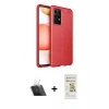 MARSİLYAN™- Galaxy A52 Kılıf Doruk Klasik Özel Seri - Siyah Mat Seramik Nano Ekran Koruyucu + Kamera Lens Koruma Cam - SF