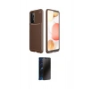 MARSİLYAN™- Galaxy A52 Kılıf Eksen Form Prime - Siyah 3D Antistatik Hayalet Cam Ekran Koruyucu