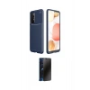 MARSİLYAN™- Galaxy A52 Kılıf Eksen Form Prime - Siyah 3D Antistatik Hayalet Cam Ekran Koruyucu