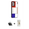 MARSİLYAN™- Galaxy A52 Kılıf Odak Klasik Serisi - Siyah Mat Seramik Nano Ekran Koruyucu + Kamera Lens Koruma Cam - SF