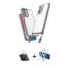 MARSİLYAN™- Galaxy A52 Kılıf Ufuk Klasik - Siyah 3D Antistatik Cam Ekran Koruyucu + Kamera Lens Koruma Cam - SF